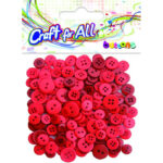 CFA Plastic Colored Buttons 10-15mm Red / CA-232 ازرار بلاستيك للاشغال