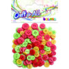 CFA Plastic Colored Buttons 10-15mm Red Yellow Gr / CA-238 ازرار بلاستيك للاشغال
