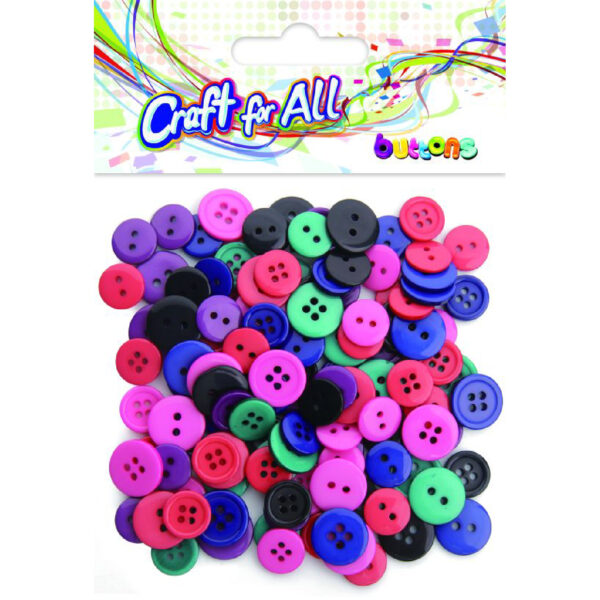 CFA Plastic Colored Buttons 12-15mm 130pcs / CA-248 ازرار بلاستيك للاشغال