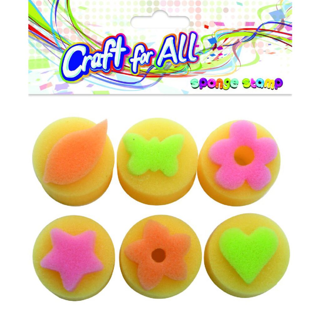 CFA Sponge Stamp 6pcs Diam. 3cm / CA-399 اسفنج اشكال للتلوين