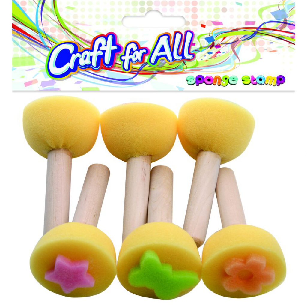 CFA Sponge Stamp 6pcs Diam. 4cm / CA-400 اسفنج اشكال للتلوين