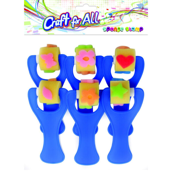 CFA Sponge Roll Stamp 6pcs 25mm / CA-405 رولو اسفنج اشكال للتلوين