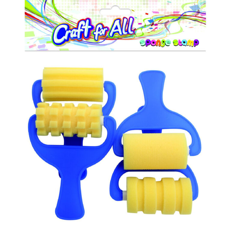 CFA Sponge Roll Stamp 4pcs 70mm / CA-407 رولو اسفنج اشكال للتلوين