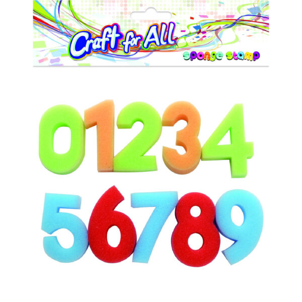CFA Sponge Stamp NUMBERS 10pcs / CA-415 اسفنج اشكال