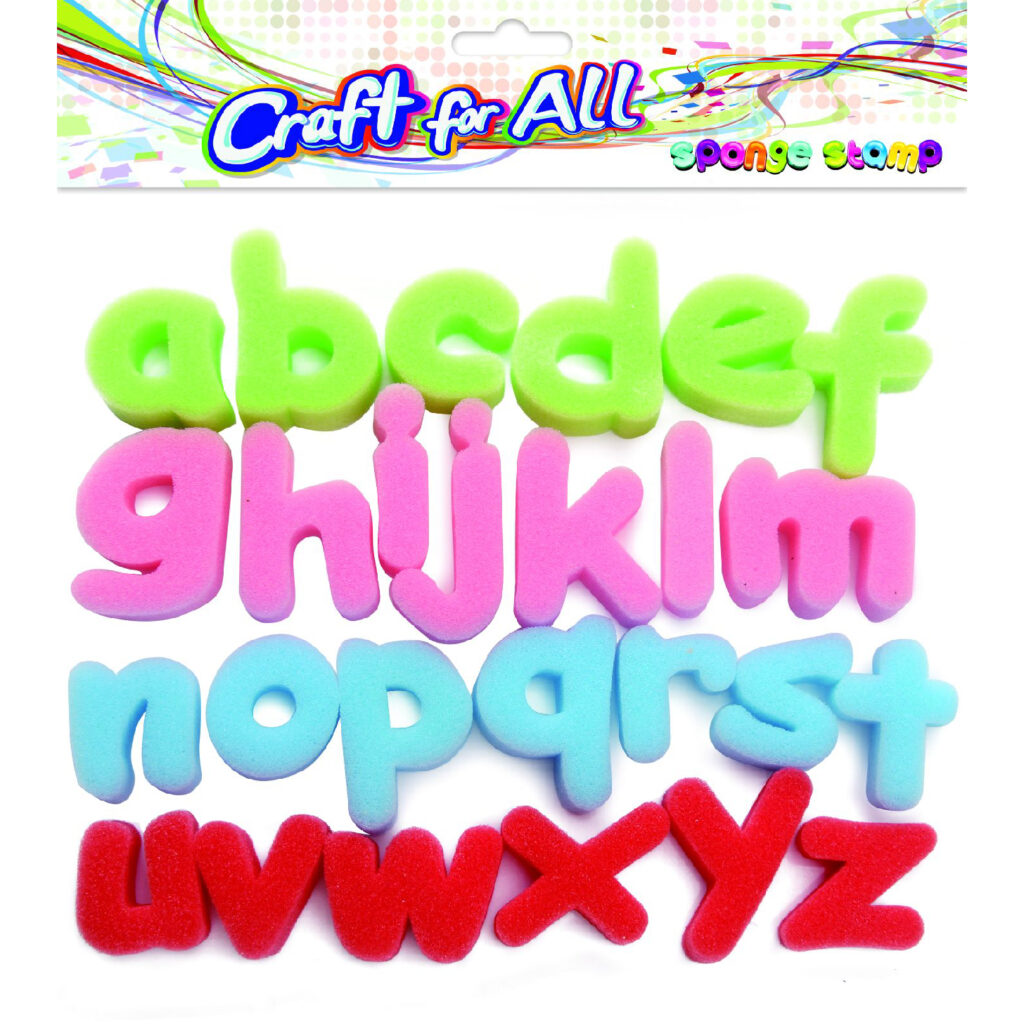 CFA Sponge Stamp Small LETTERS 26pcs / CA-416 اسفنج اشكال