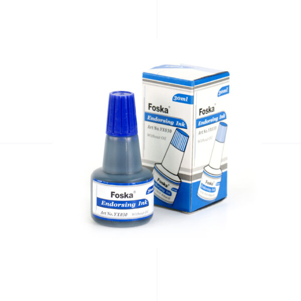 Foska Stamp Pad INK 30ml YX030 / BLUE قنينة حبر ازرق