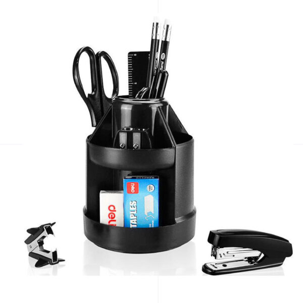 Deli Rotary Desk Organizer With 15pcs Of Accessories / 38250A ستاند مكتب مع قرطاسية