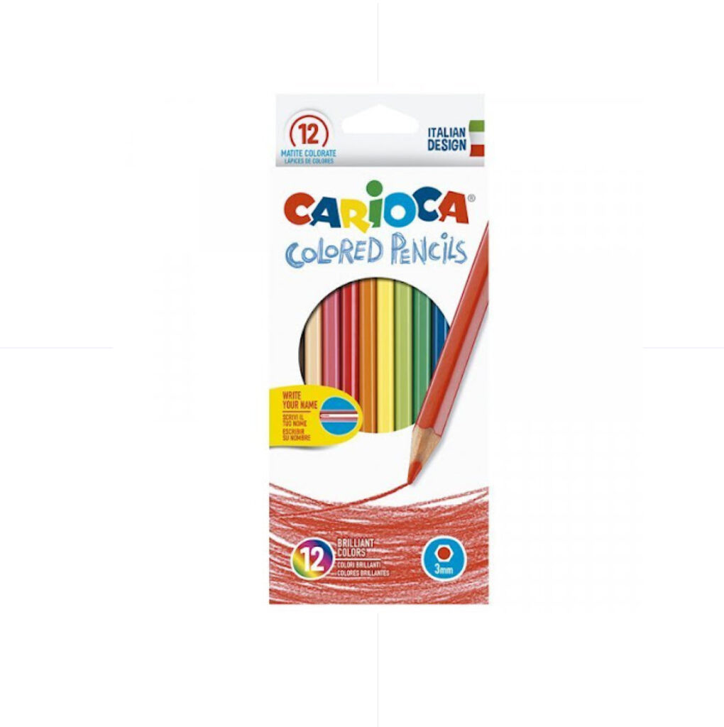 Carioca Coloring Pencils 12 Colors / 40380 تلوين خشب طويل