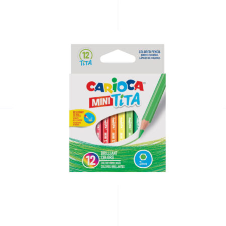 Carioca Tita Mini Coloring Pencils 12 Colors / 42323 تلوين خشب قصير