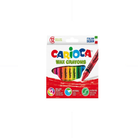 Carioca Wax Crayons 12 Colors / 42365 تلوين شمع
