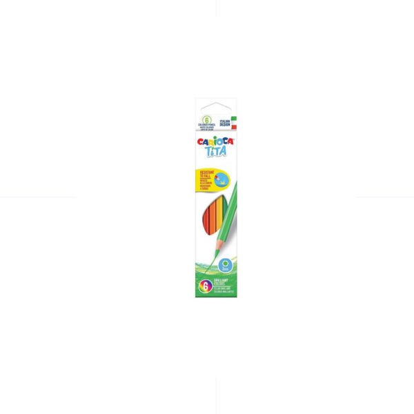 Carioca Tita Coloring Pencils 6 Colors / 42792 تلوين خشب طويل