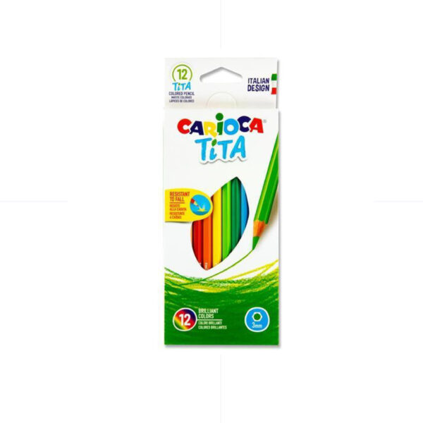 Carioca Tita Coloring Pencils 12 Colors / 42793 تلوين خشب طويل