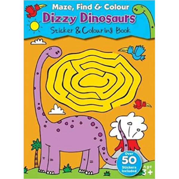 Dizzy Dinosaurs - Sticker & Colouring Book