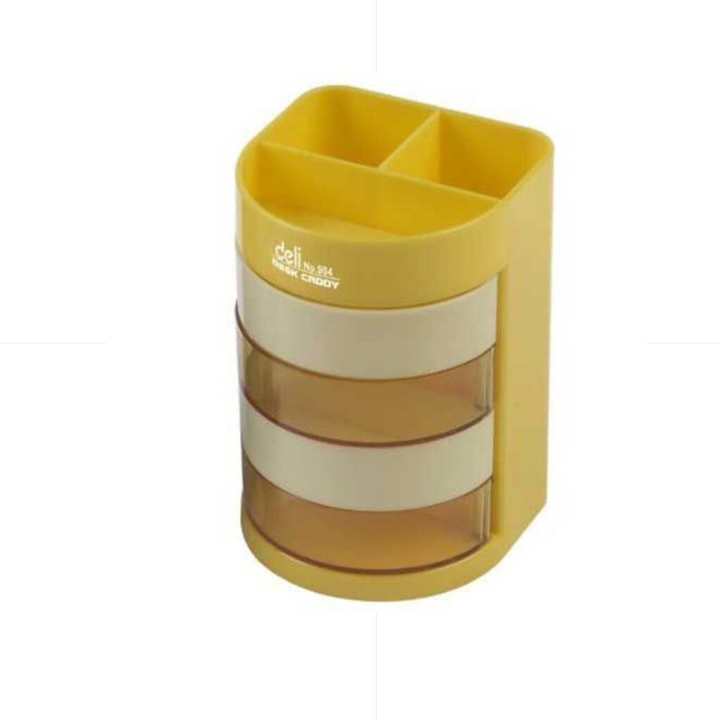 Deli Desk Organizer Round With Drawer / 904 ستاند مكتب للقرطاسية