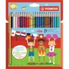 Stabilo Coloring Pencils 24 Colors / 1924/77-11 تلوين خشب طويل