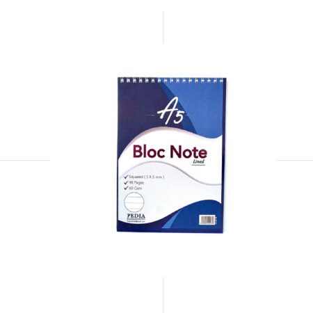 PD Bloc Note Book Spiral A5 LINED 60g 48sh / PP715 دفتر نوت سطر راسور