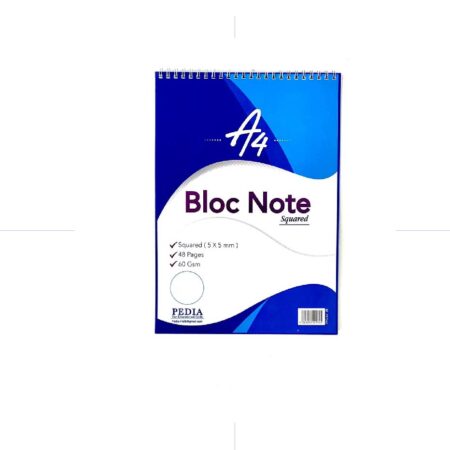 PD Bloc Note Book Spiral A4 SQUARED 60g 48sh / PP714K دفتر نوت مربع راسور