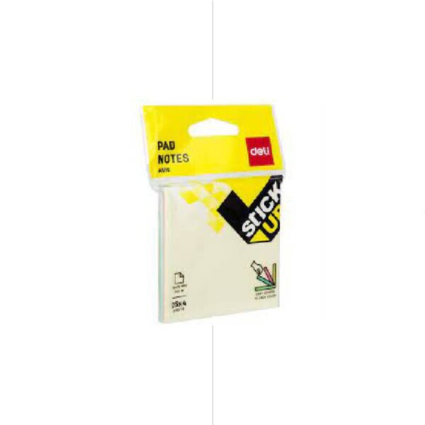 Deli Sticky Notes A01802 Pastel 4 Col. 76*76mm 100sh Separate Poly Bag ورق ملاحظات