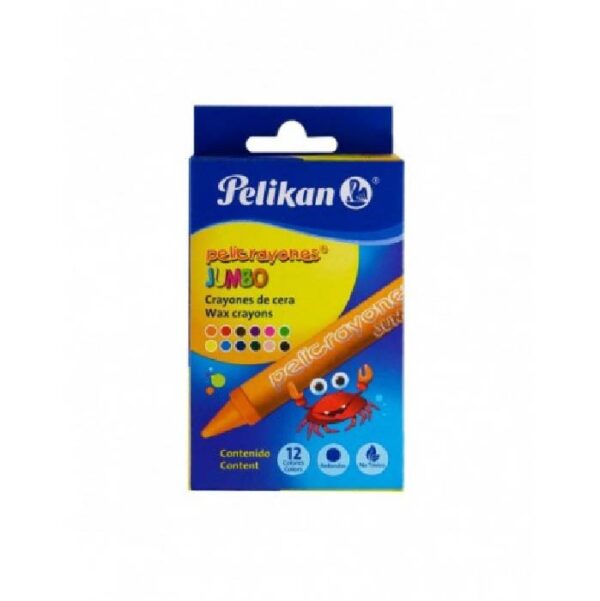 PELIKAN Pelicrayones JUMBO Wax 12 Colors 204498 تلوين شمع