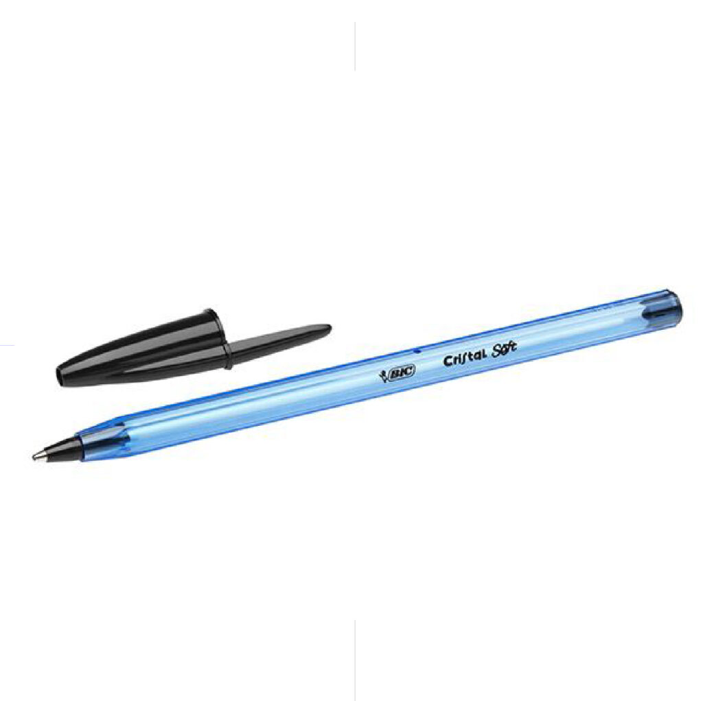 BIC Cristal SOFT Ball Pen 1.2mm / BLACK قلم حبر اسود