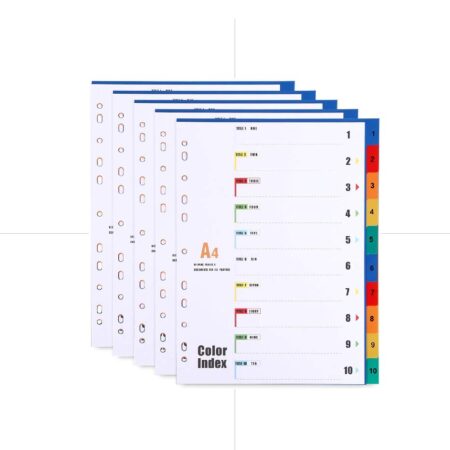 Plastic Dividers 10 Parts A4 / 10TB-A / Data Z فواصل بلاستيك ملونة