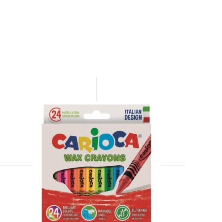Carioca Wax Crayons 24 Colors / 42366 تلوين شمع