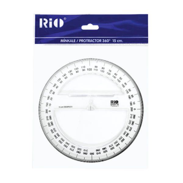 RIO Protractor Ruler 360 (15cm) / 509 مسطرة دائرة