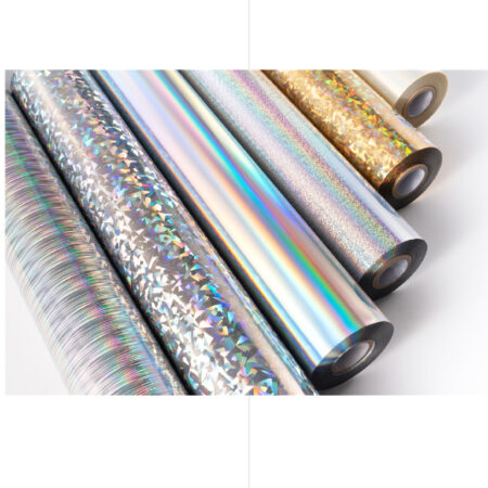 Foil Hologram Self Adhesive ROLL Elba 10m*45cm 80micرولو لاصق  لميع نجوم وغيره