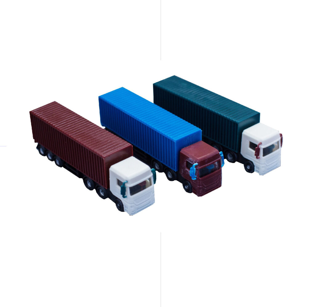 CFA Maquette / Colored Container Truck L-120mm 1pc 1:100 / CA-838 شاحنة