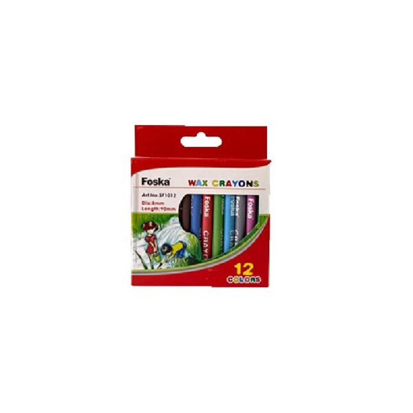 Foska Wax Crayons 12 Colors / SF1012 تلوين شمع