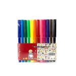 Fibre Tip Pens Feutre 12 Colors / Memoris MF1706-12 تلوين مائي