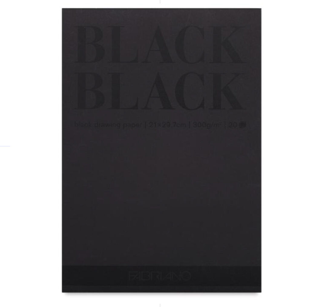 Fabriano Drawing Pad BLACK A4 / 300g / 20sh دفتر رسم اسود
