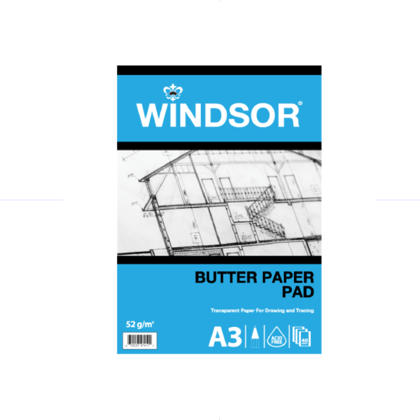 Windsor Calque Pad / Butter Paper A3 / 52g / 40sh دفتر كالك
