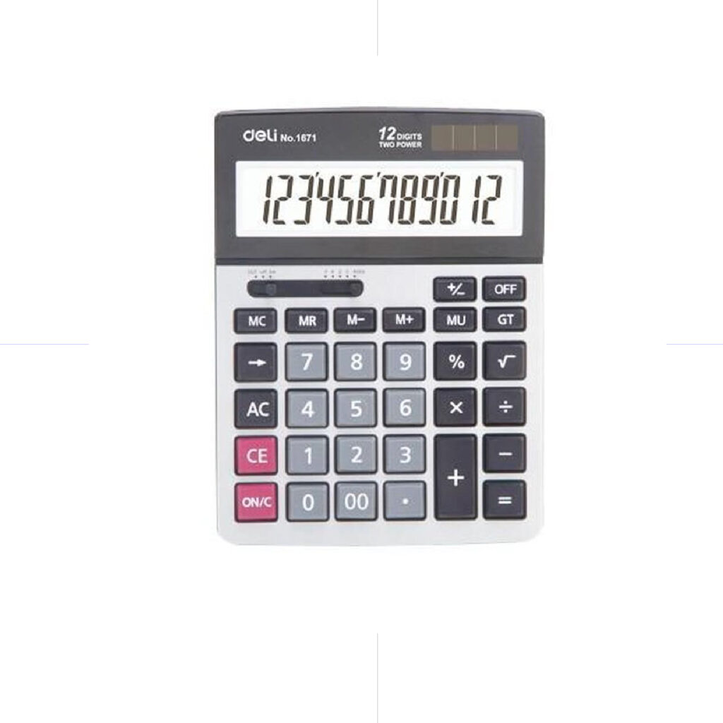 Deli Calculator 1671 / 0-00 / 12 digits الة حاسبة