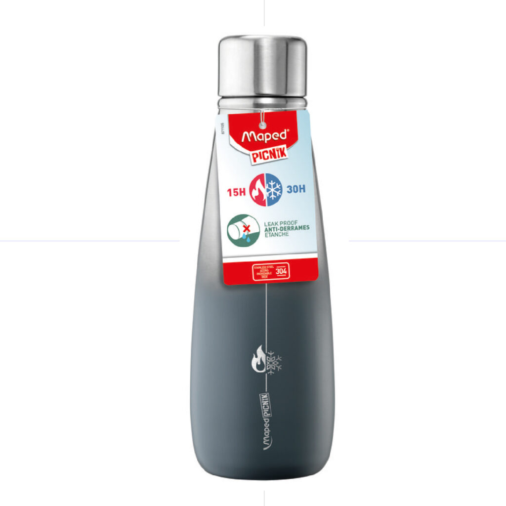 Maped Picnik Adult Stainless Steel Thermos Bottle 500ml Black / 871105 مطرة