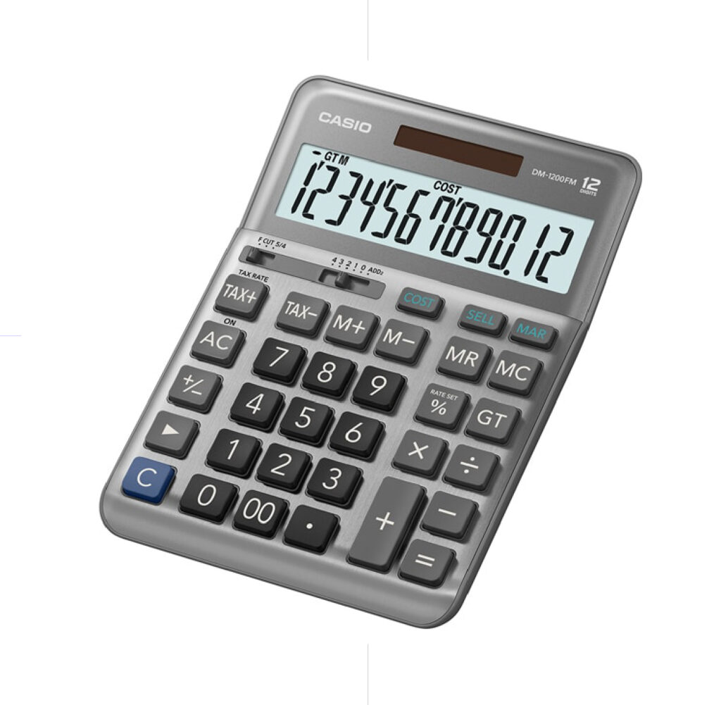 CASIO Calculator DM-1200FM / 0-00 / 12 digits ORIGINAL الة حاسبة
