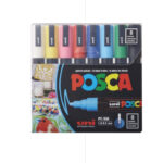 Uni POSCA Permanent Marker Set 8 Colors 1.8-2.5mm / PC-5M مجموعة اقلام تلوين عريض