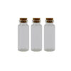 HON Glass Bottle With Cork Cover 3*9cm 3/Bag / 18BS089 قنينة زجاج