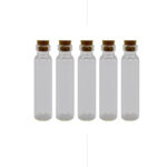 HON Glass Bottle With Cork Cover 2.2*9cm 5/Bag / 18BS090 قنينة زجاج