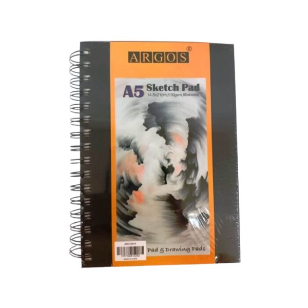 Argos Sketchbook A5 Spiral Hard Cover 110g 80sh / ARG72814