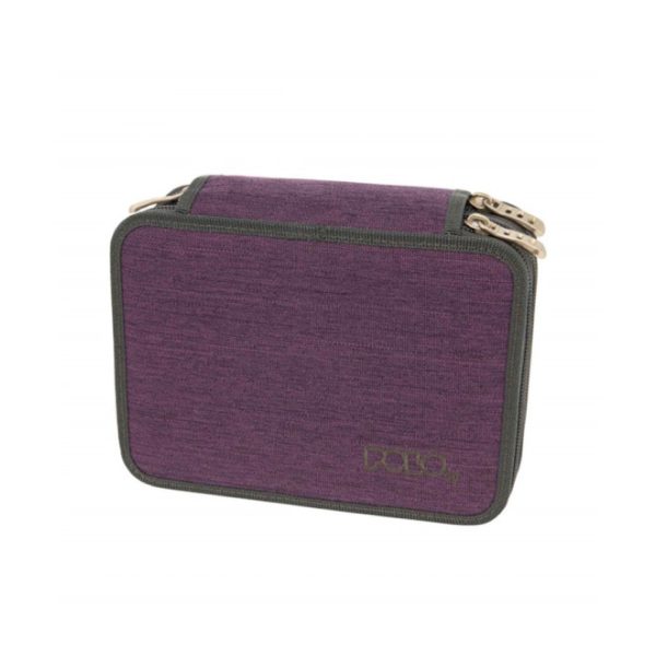 POLO 2024 Pencil Case Solido Flat 3Zip. Purple / 937279 4700 مقلمة مسطحة