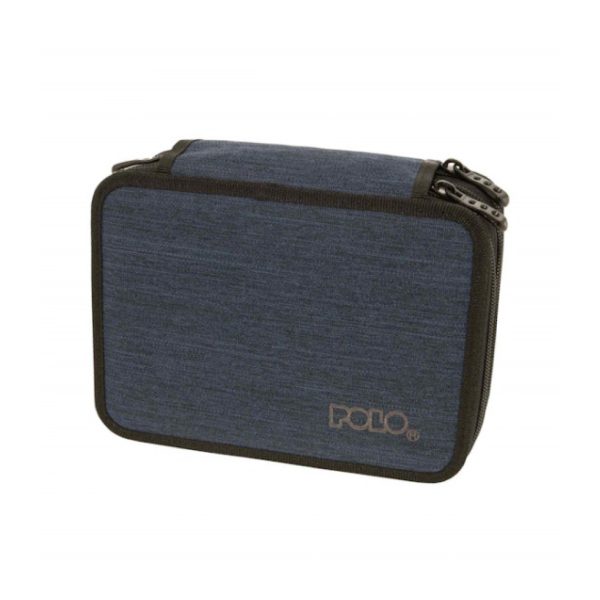 POLO 2024 Pencil Case Solido Flat 3Zip. Dark Blue / 937279 5100 مقلمة مسطحة