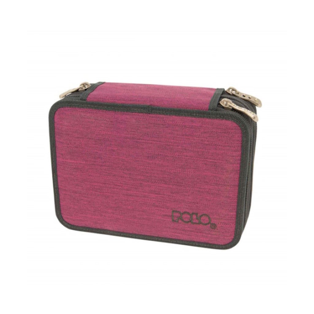 POLO 2024 Pencil Case Solido Flat 3Zip. Fushia / 937279 4400 مقلمة مسطحة