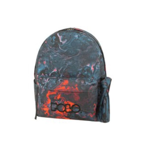 POLO 2024 Backpack With Scarf 1 Comp. Black/Red / 901161 8259 شنطة مع فولار