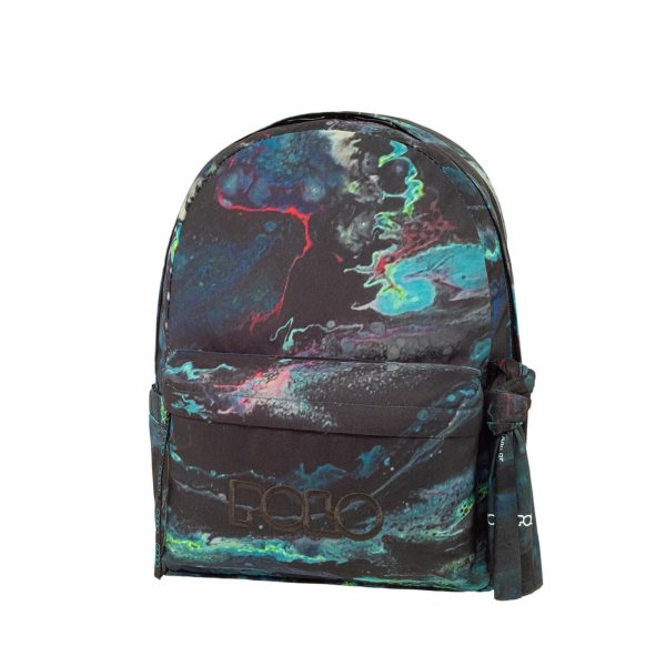 POLO 2024 Backpack With Scarf 2 Comp. Black/Green / 901261 8261 شنطة مع فولار