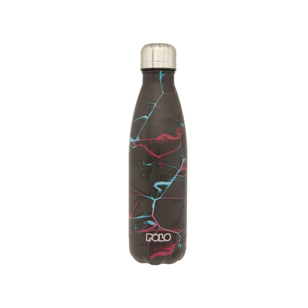 POLO 2024 Stainless Steel Thermos Bottle 500ml Craft Black/Pink/Cyan / 949004 8264