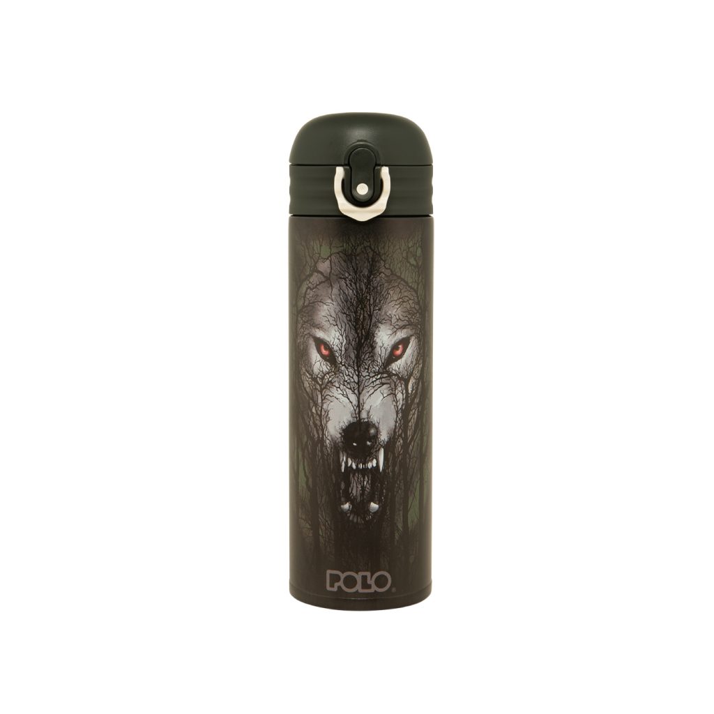 POLO 2024 Stainless Steel Junior Thermos Bottle 500ml With Straw Wolf / 949005 8283
