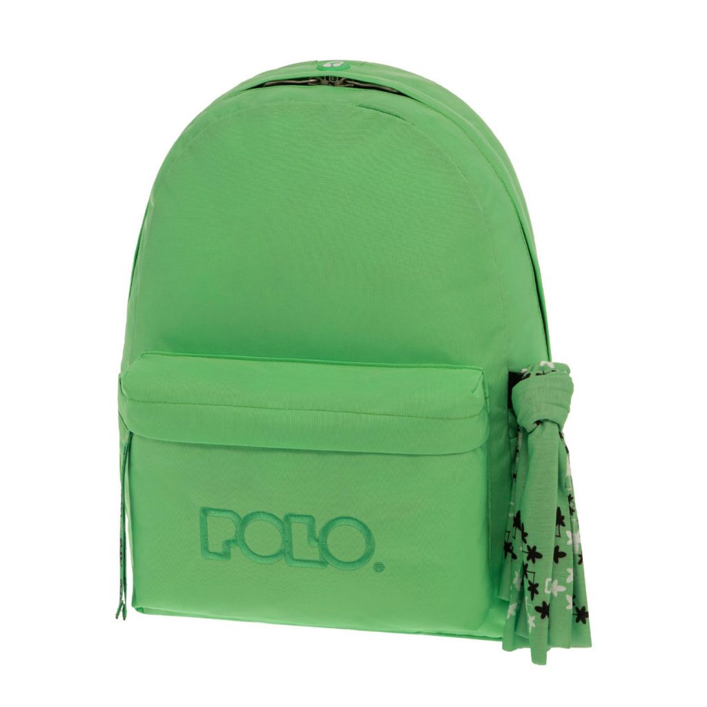 POLO 2024 Backpack With Scarf 1 Comp. Apple Green / 901135 6801 شنطة مع فولار