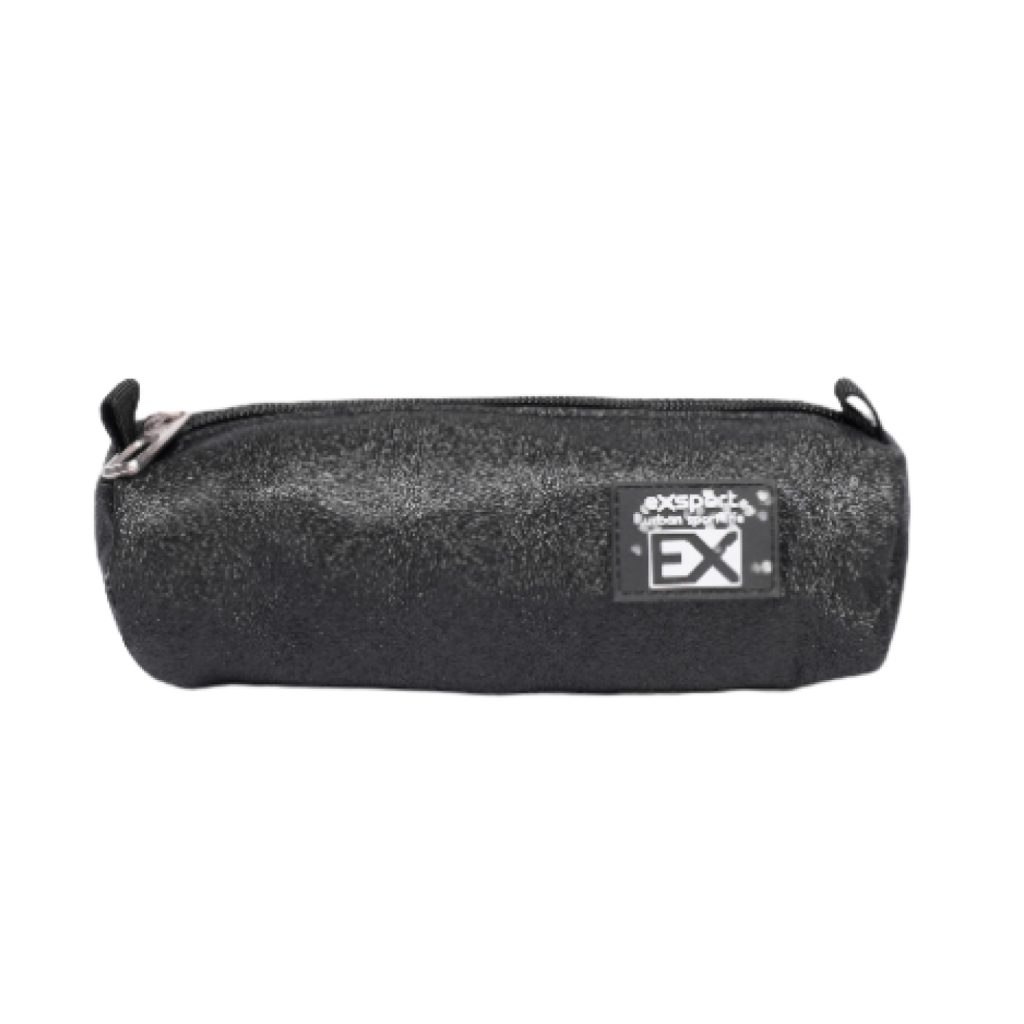 EXSPORT Pencil Case 1 Comp. Glitter BK+PU / 2425806