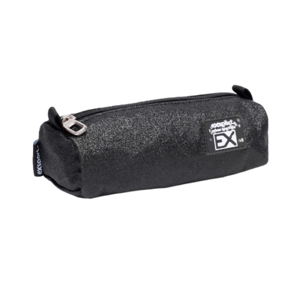 EXSPORT Pencil Case 1 Comp. Glitter BK+PU / 2425806